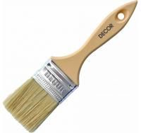 Кисть плоская 25х12мм пластиковая ручка смешанный ворс Вторник Decor(12)