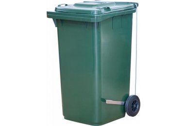 Контейнер мусорый МКТ-120 зеленый на колесах