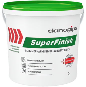 Шпатлевка полимерная  3л финишная SuperFinish Danogips