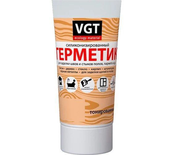 Герметик акриловый силиконизированный 160гр дуб с носиком  ВГТ---