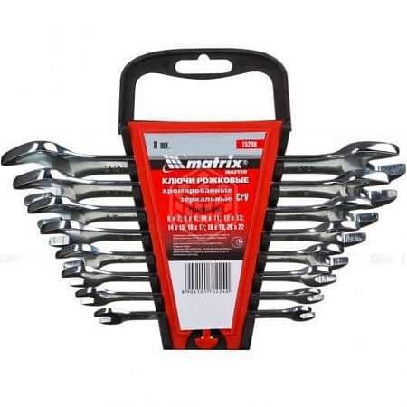 Набор ключей рожковых 6-22мм 8шт Matrix