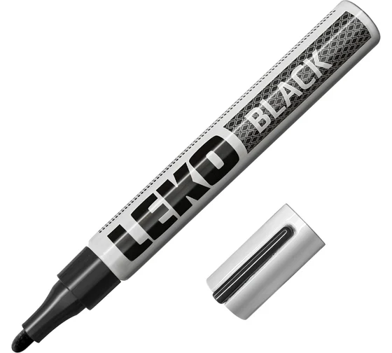 Маркер-краска 4мм черный Lekon(12)