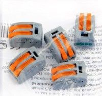 Клемма соединит 222-412 (0,5-4мм)с рычагами 2 входа Wago