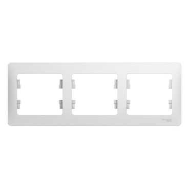 Рамка 3-местная белая  Glossa