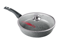 Сковорода ф200 h51 с пласт ручкой с крышкой графит Горница(49)-----