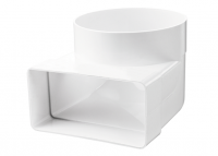 Соединитель плоского канала 60х120х100мм с круглым 611 Парус плюс