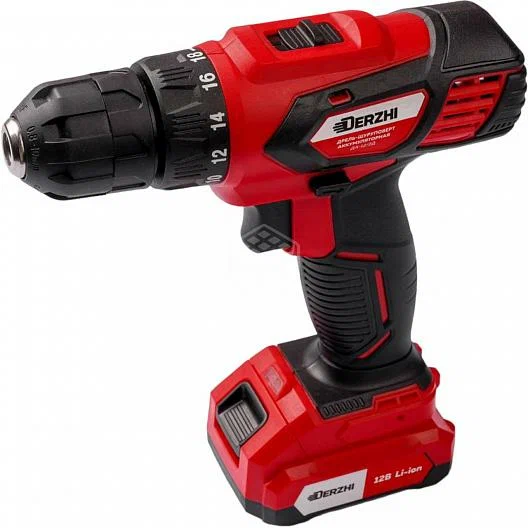 Дрель аккумуляторная 12,0V 10мм Li-ion 1,5Aх2 кейс ДА-12/2Д Derzhi(17)---