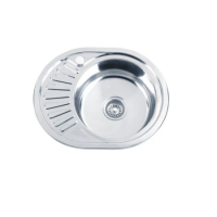 Мойка нержавеющая врезная 450х570х0,6мм правая глянец с сифоном MG6-5745OVR РМС