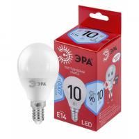 Лампа светодиодная Е14 10Вт Led 4000К белый свет шар Эра