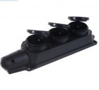 Колодка каучук с крышкой 16А 3-местная с з/к 230В IP44 IN HOME