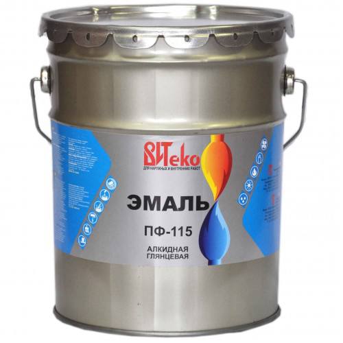 Эмаль ПФ-115 серая 20кг Витеко