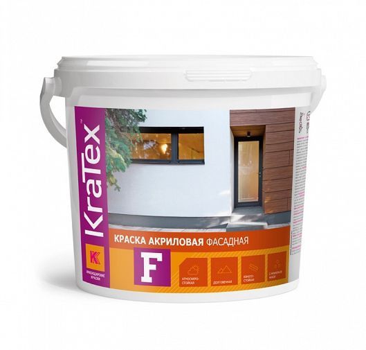 Краска Kratex фасадная акриловая