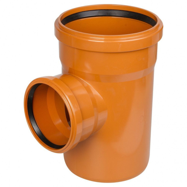 ПВХ Тройник 200х160х90 оранжевый Полипластик---