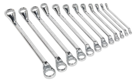 Ключ накидной 12х13мм изогнутый Сибртех