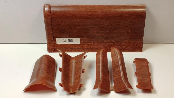 Плинтус Идеал 3Д 55 Классик 341 угол наружний ольха