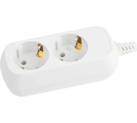 Колодка 16А 2-местная белая с з/к 250В Эра