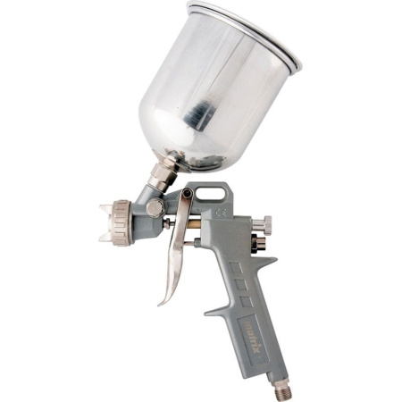 Краскопульт пневматический 1000мл 1,2/1,5/1,8мм металлич. верхний бачок Matrix(32)