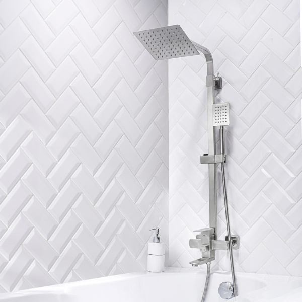 Стойка душевая с тропическим душем SUS125-009DK РМС(87)