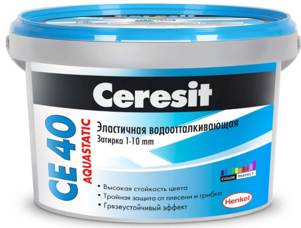 Затирка Ceresit СЕ40 № 07 серый 2кг Henkel(12)
