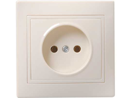 Розетка 1-мест б/з крем Кварта IEK