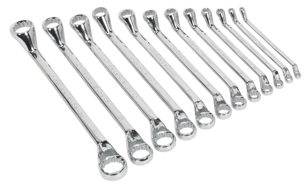 Ключ накидной  8х10мм изогнутый Сибртех