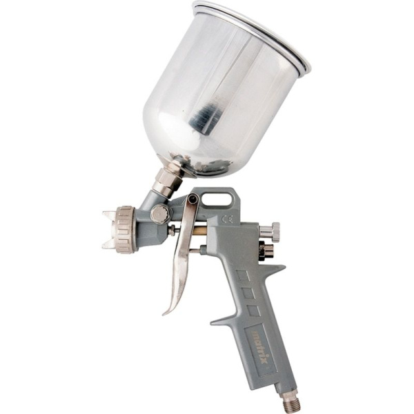 Краскопульт пневматический 1000мл 1,2/1,5/1,8мм металлич. верхний бачок Matrix(32)